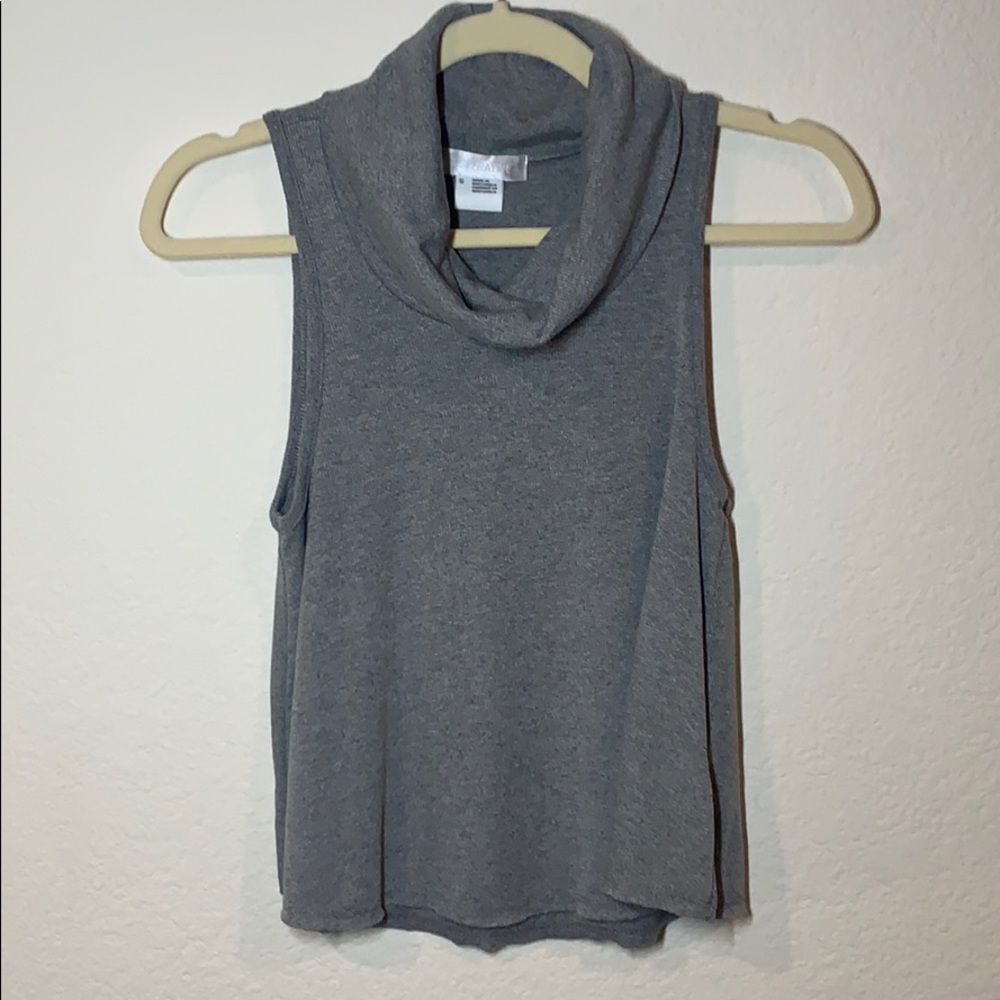 Gray cowl neck tank top size small